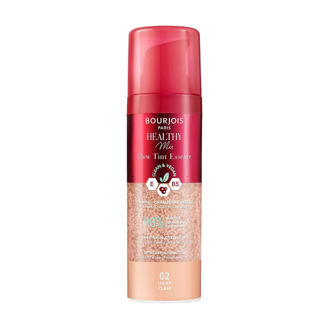 Тональна основа для обличчя Bourjois Healthy Mix Glow Tint Essence для сяяння шкіри, 02 Light, 30 мл
